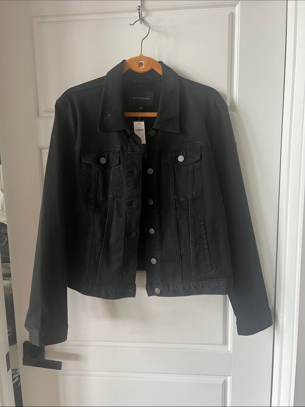 Banana Republic Black Denim Trucker Jacket